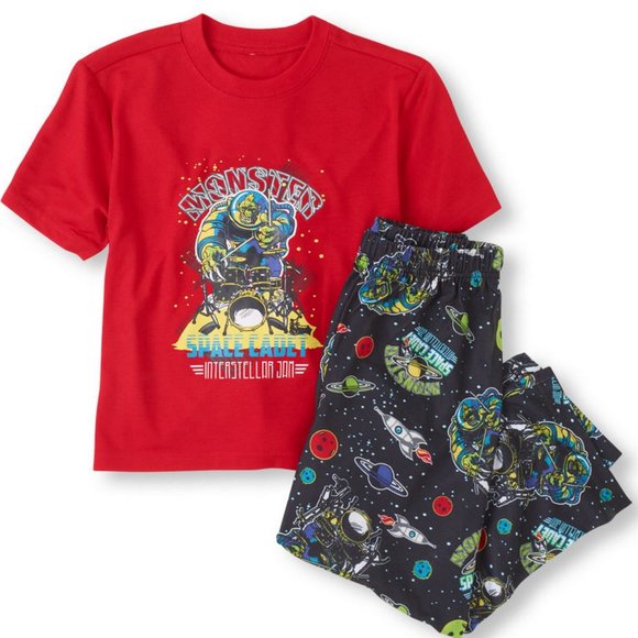 The Children's Place Boys 2PC MONSTER Space Pajama Set Flame Resistant S… - Picture 7 of 7